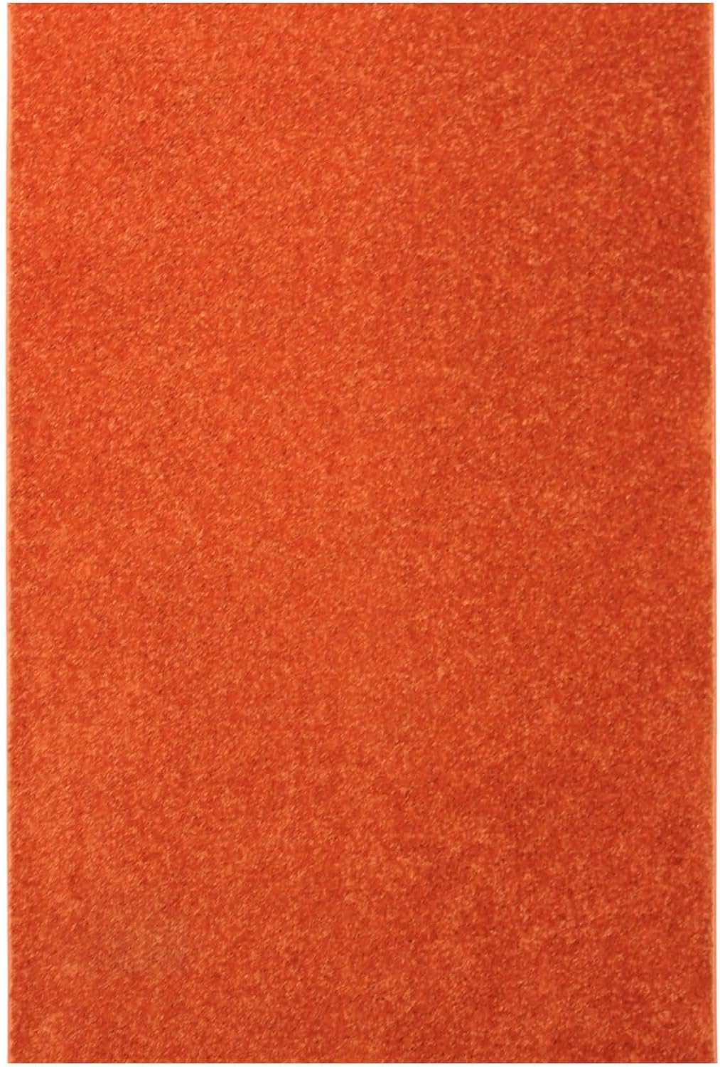 KOECKRITZ Soft and Colorful Kids Classroom Area Rugs (Passes Flammability Pill Test) Many Sizes and Bright Colors to Select from (5' x 5', Tangerine)