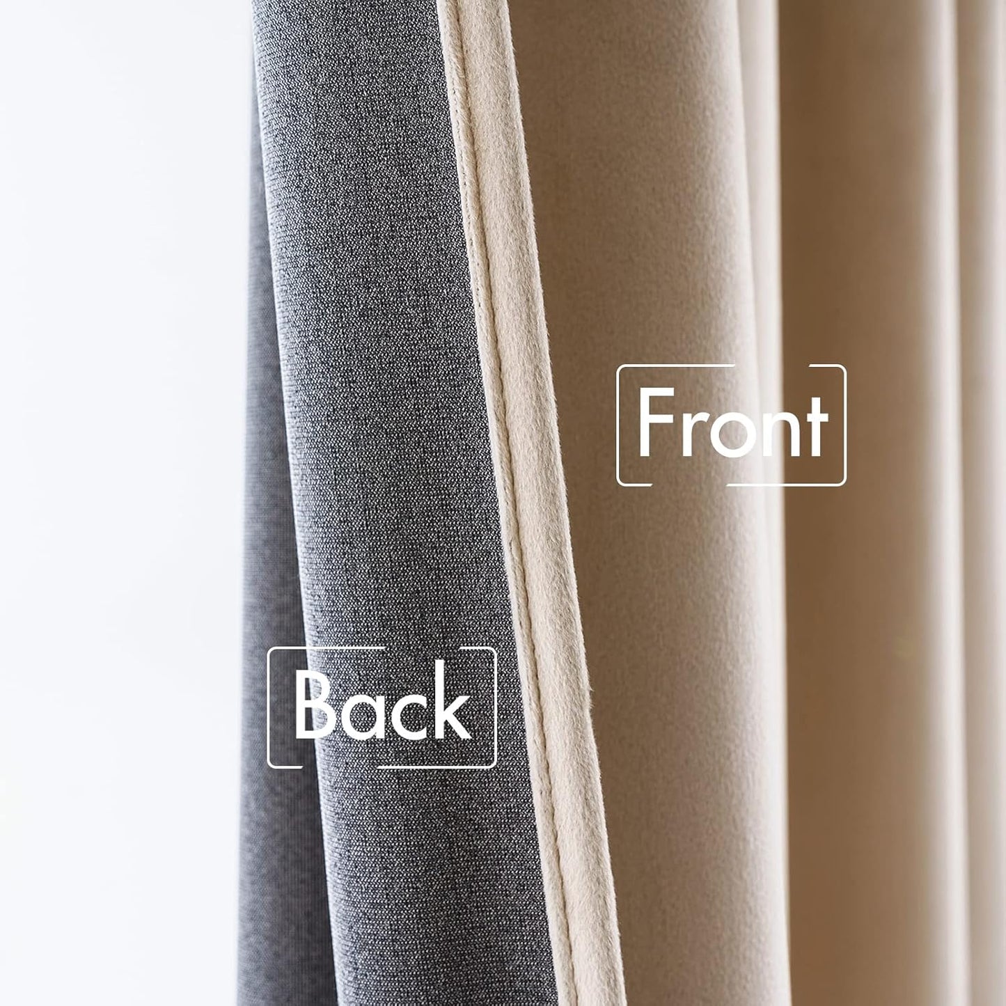 MIULEE Velvet Curtains 108 Inches Long 2 Panels - Pinch Pleated Luxury Room Darkening Curtains for Bedroom Living Room Thermal Insulated Super Soft Window Drapes Rod Pocket, Camel Beige