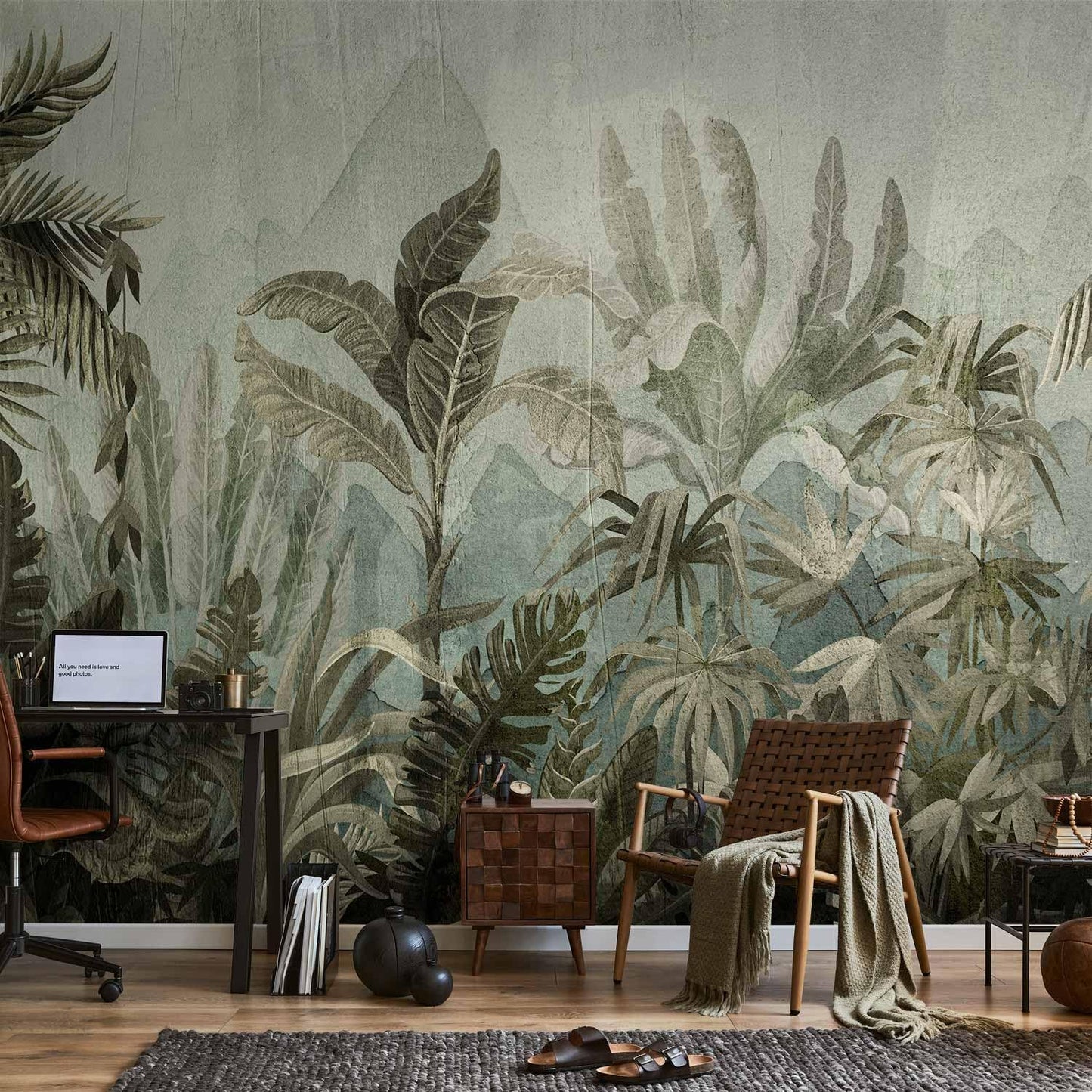artgeist Wall Mural Leaves 98x69 in - XXL Non-Woven Wallpaper Fleece Wall Decor Photo Print Picture Image Design Nature Botanical Plants Palm Abstract b-C-0854-a-a