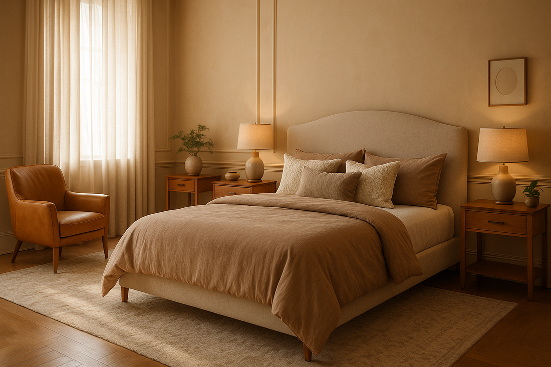 Styling Your Bedroom: Elegant Comfort with Light Brown Hues