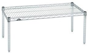 Omega Products Corporation 14" Deep x 24" Wide x 14" High Chrome Stationary Dunnage Rack