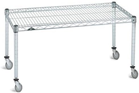 Omega Products Corporation 36" Deep x 48" Wide x 20" High Chrome Mobile Dunnage Rack