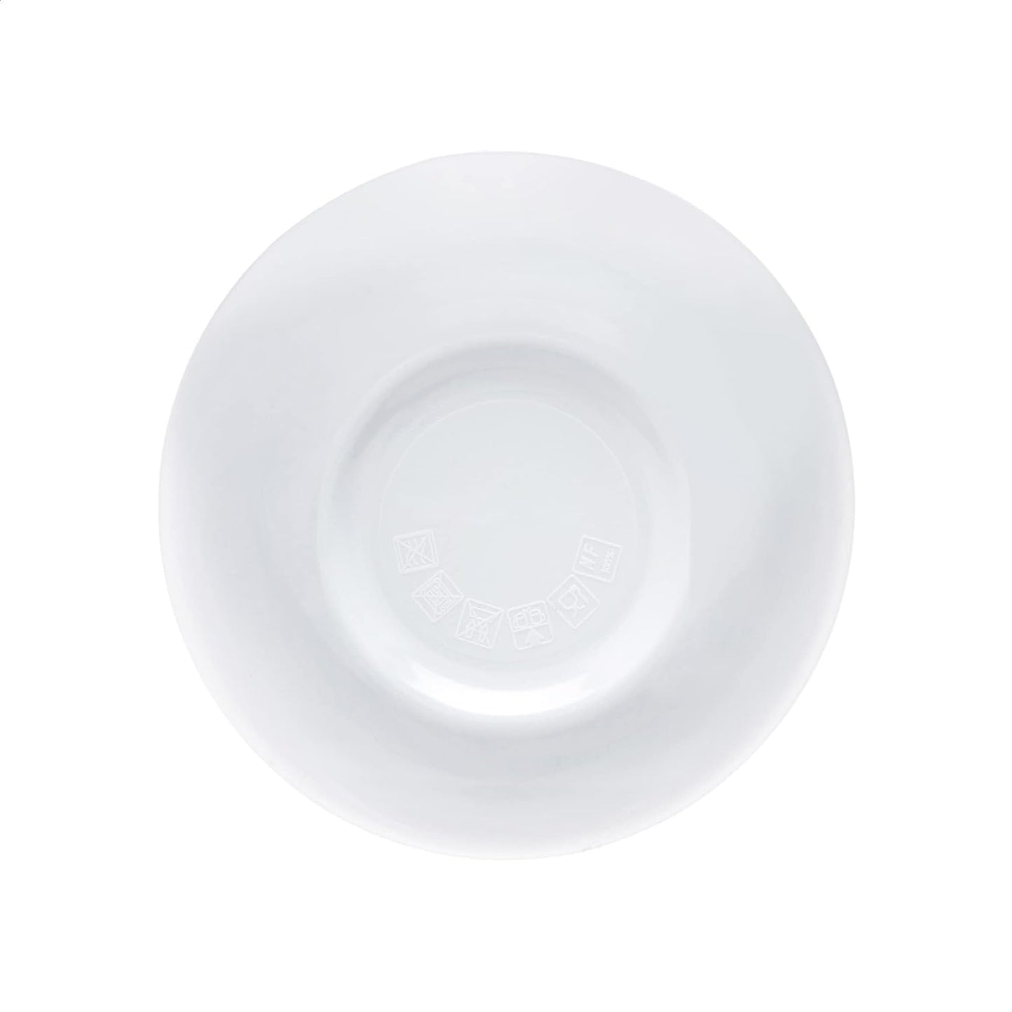 Amazon Basics Round Melamine Bowl, 8 oz, White, 6 Piece Set (Previously AmazonCommercial brand)