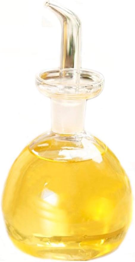 ELETON Cylindrical 28 oz Olive Oil Dispenser Bottle Glass with No Drip Spout -Olive Oil & Vinegar Dispenser Glass Cruet Decanter- Glassware Seal Handicraft Easy Clean Drip Free Bottles for Kitchen
