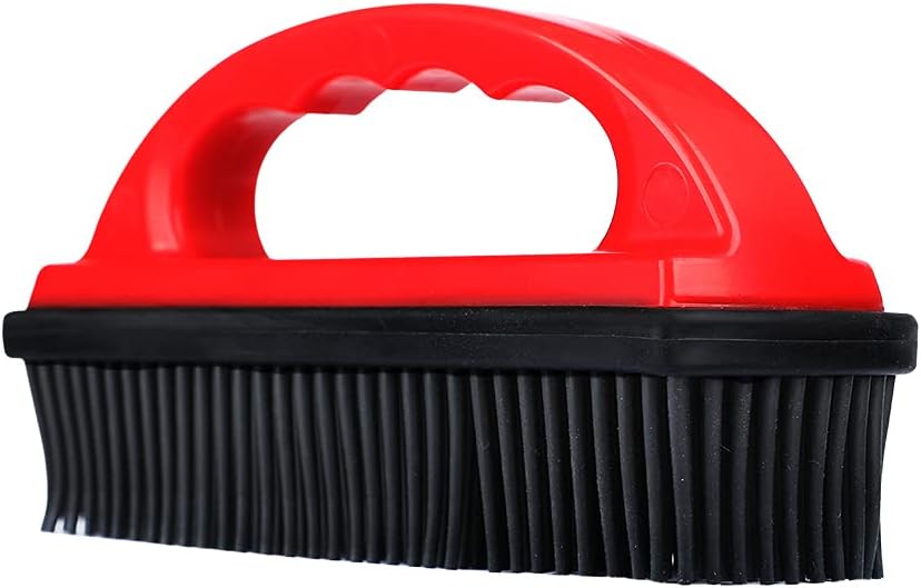 Rubber Pet Hair Removal Brush Lint & Hair Removal Cat Dog Hair Remover Brush Pet Hair Removal Tool Silicone Lint and Debris Remover for Cleaning, Grooming, Lint and Fur Removal, Home,Red