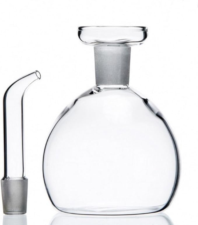 ELETON Cylindrical 16 oz Olive Oil Dispenser Bottle Glass with No Drip Spout -Olive Oil & Vinegar Dispenser Glass Cruet Decanter- Glassware Seal Handicraft Easy Clean Drip Free Bottles for Kitchen