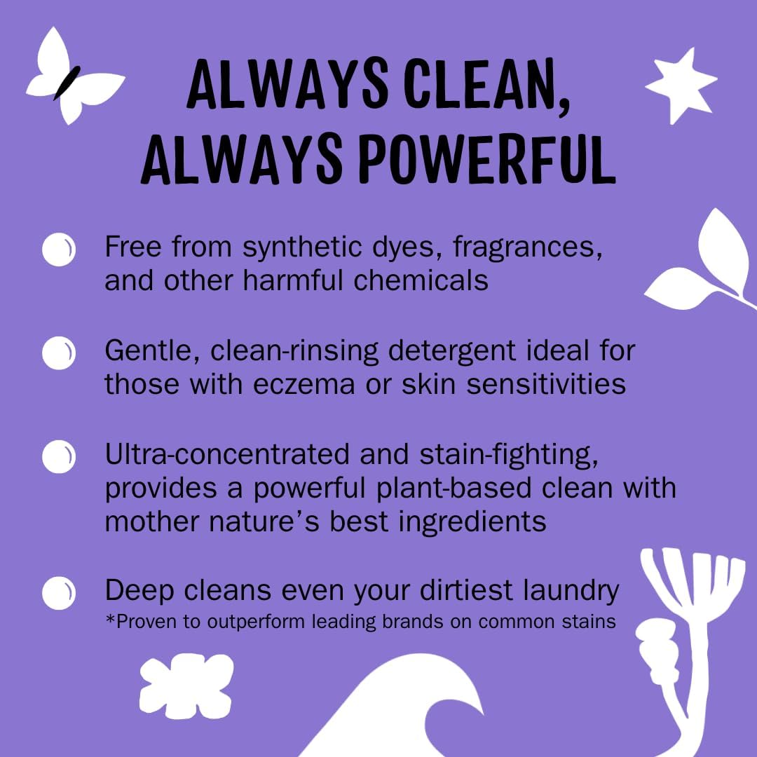 Molly's Suds Original Laundry Detergent Powder | Clean Laundry Detergent Powder for Sensitive Skin | Simple, Effective Ingredients, Stain Fighting | 120 Loads (Lavender)