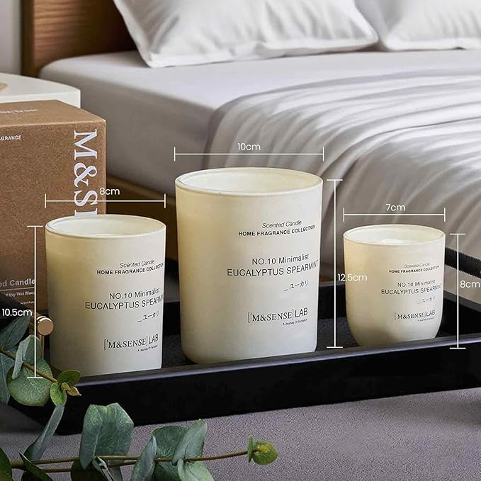 M&SENSE Natural Soy Candle| Forest Lodge | 16.6 oz, 95H Burn | Minimalist Scented Candle for Relaxation, Gifting, Home Décor | for Bedroom, Office, Party Large