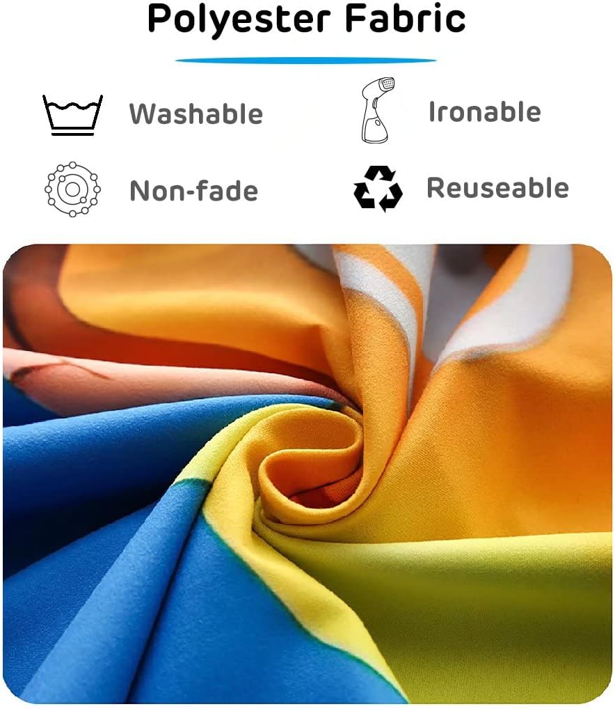 Loccor 5x4ft Tie Dye Tapestry Red Yellow Orange Blue Swirl Vortex Psychedelic Abstract Tapestry Bedroom Living Room College Hippie Bohemian Wall Hanging （Pattern Painted on Polyester Fabric）