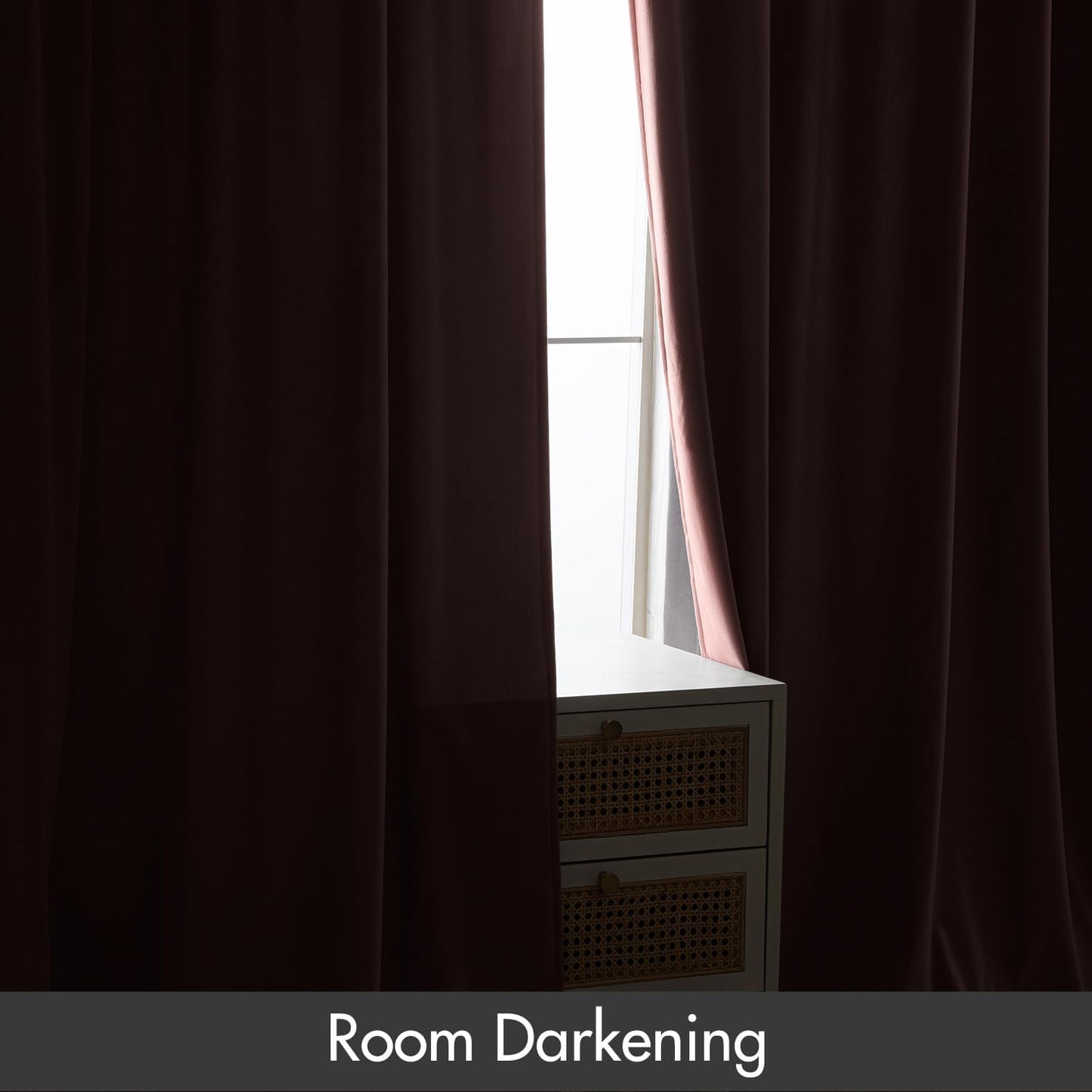 MIULEE Baby Pink Velvet Curtains Thermal Insulated Blackout Curtain Drapes for Bedroom Living Room Darkening 84 Inches Long Curtains Panels Rod Pocket Set of 2