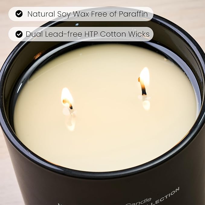 M&SENSE Natural Soy Candle| Forest Lodge | 16.6 oz, 95H Burn | Minimalist Scented Candle for Relaxation, Gifting, Home Décor | for Bedroom, Office, Party Large
