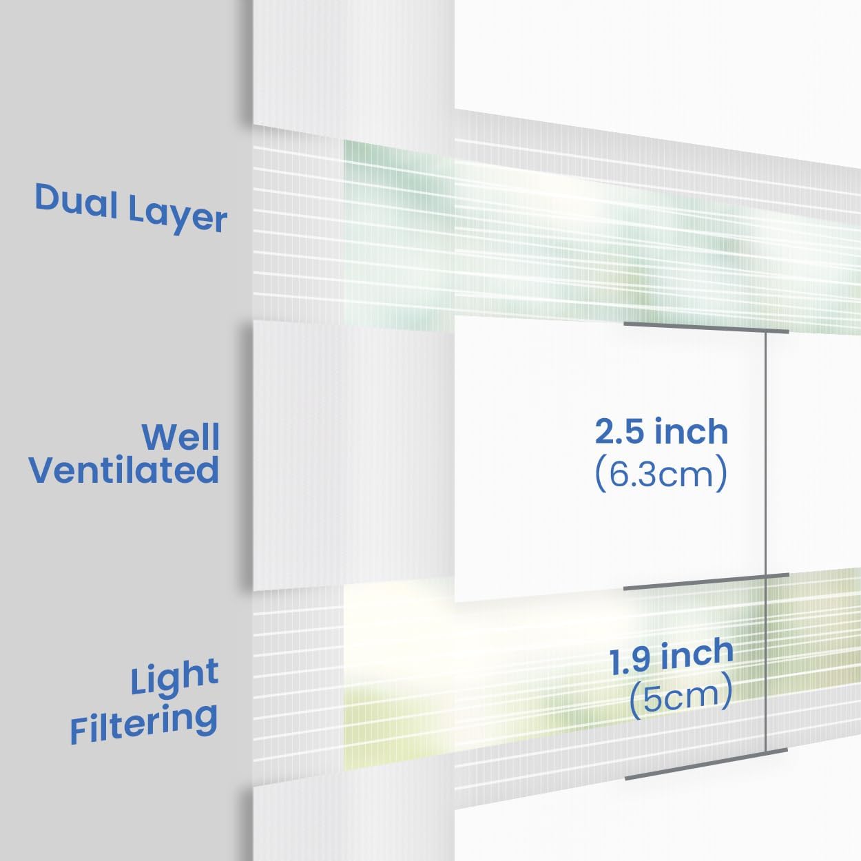 Foiresoft Standard Custom Zebra Roller Blinds for Windows [W10–105 x H10–115 Inch, Grey, Basic], Light Filtering Dual Layer Shades for Bedroom, Living Room, Office, 13 Colors