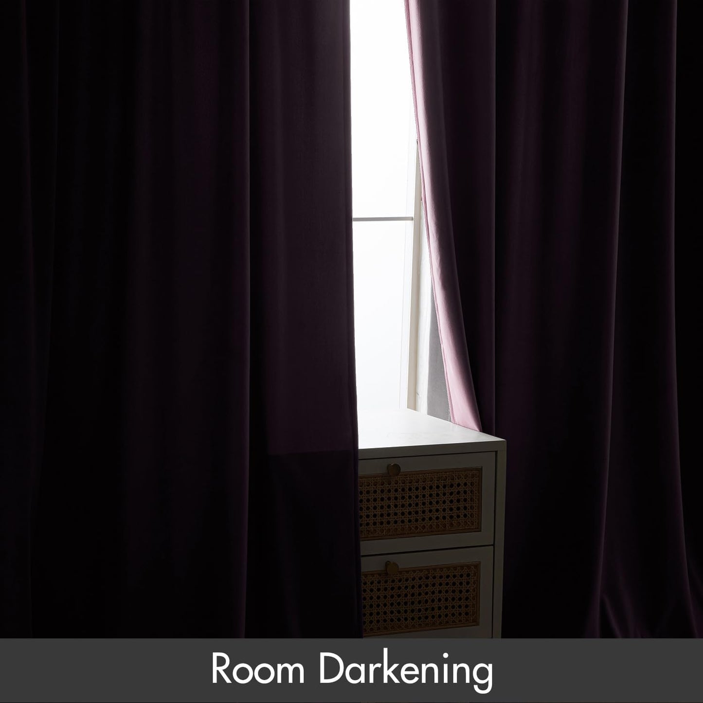 MIULEE Lavender Velvet Curtains Thermal Insulated Blackout Curtain Drapes for Bedroom Living Room Darkening 96 Inches Long Curtains Panels Rod Pocket Set of 2