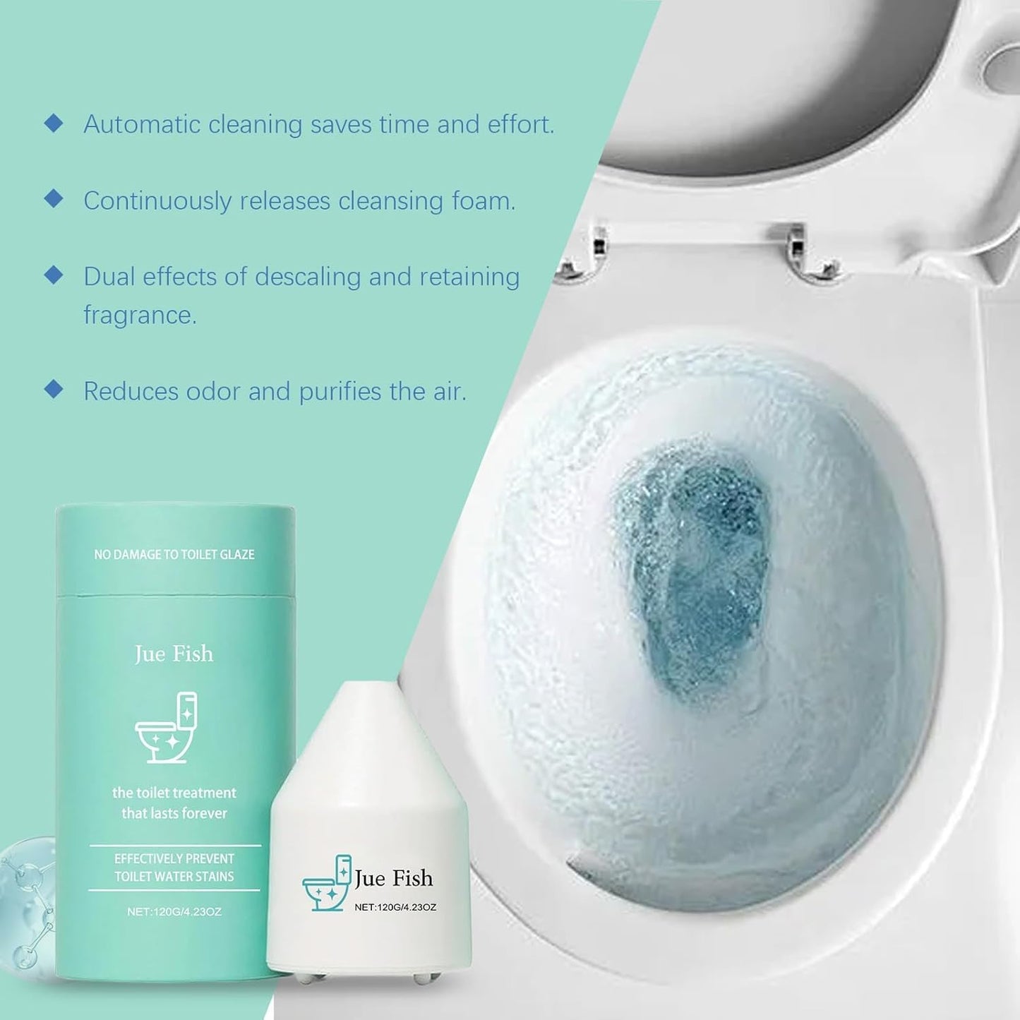 Krazy Toilet Bowl Cleaner, Crazy Klean Toilet Cleaner, Automatic Refreshes Toilets, Long-Lasting Cleane Fresh Scent, No Scrubbing Required (1)
