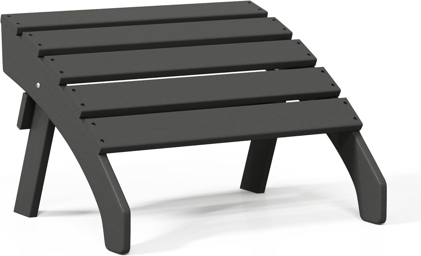 WestinTrends Dylan Outdoor Patio HDPE Adirondack Ottoman Footrest, Gray