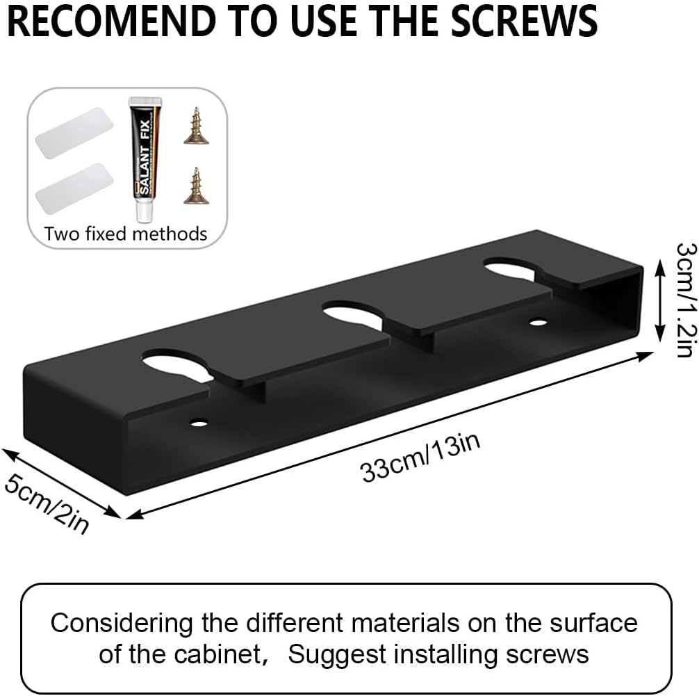 4Pack Wine Glass Holder Under Cabinet Shelf,Plastic Wine Glass Rack Stemware Drying Storage Hanger for Kitchen,Bar and Restaurant(Black)