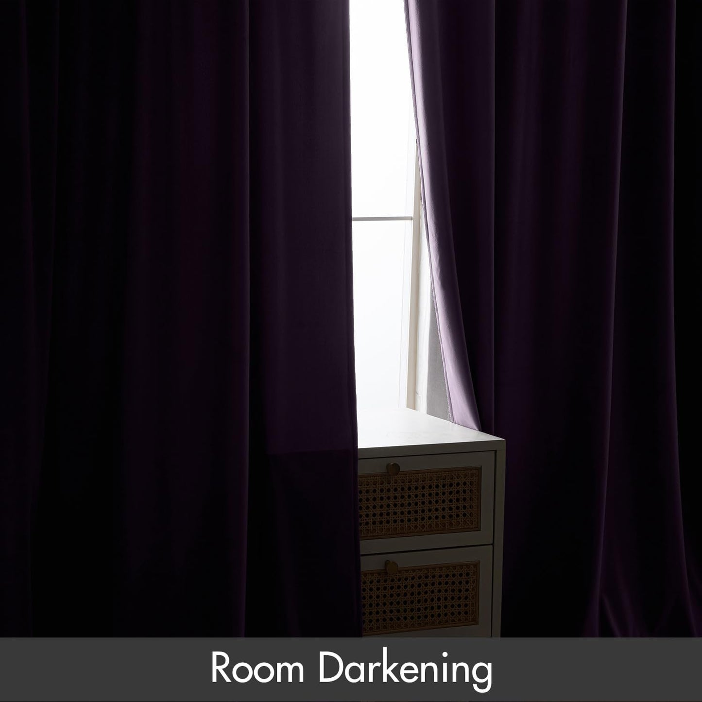 MIULEE Purple Velvet Curtains Thermal Insulated Blackout Curtain Drapes for Bedroom Living Room Darkening 108 Inches Long Curtains Panels Rod Pocket Set of 2