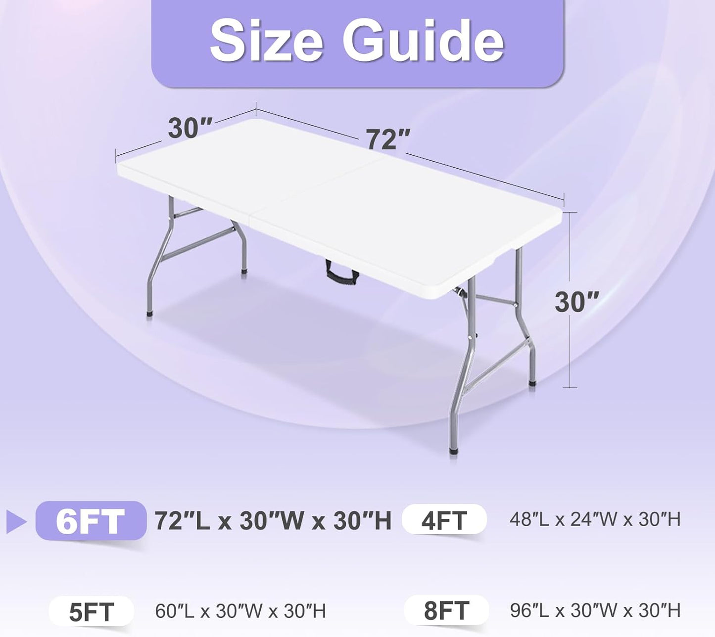 ABCCANOPY 6 FT Grey Spandex Table Cover Stretch Fitted Wrinkle Resistant Tablecloth Reuse for Rectangular Folding Table Patry Event Wedding Banquet Protector
