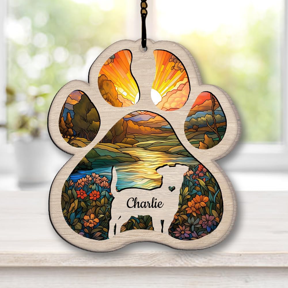 Personalized Yorkshire Terrier Suncatcher Dog Memorial Gifts, Custom Yorkshire Terrier Ornament Christmas Tree, Pet Remembrance Gift, Loss of Dog Sympathy Gift, Pets Memorial Ornament, Pet Loss