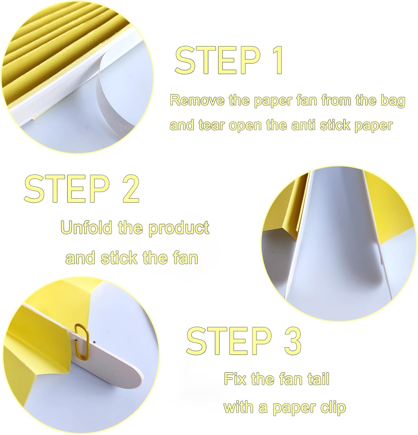 Yellow Hanging Paper Fans,Yellow Accessories Paper Decorations for Party,Color Party Decorations,Bee Themed Classroom Decor,12in Hanging Paper Fans 30 Color DIY Set （Light Yellow）