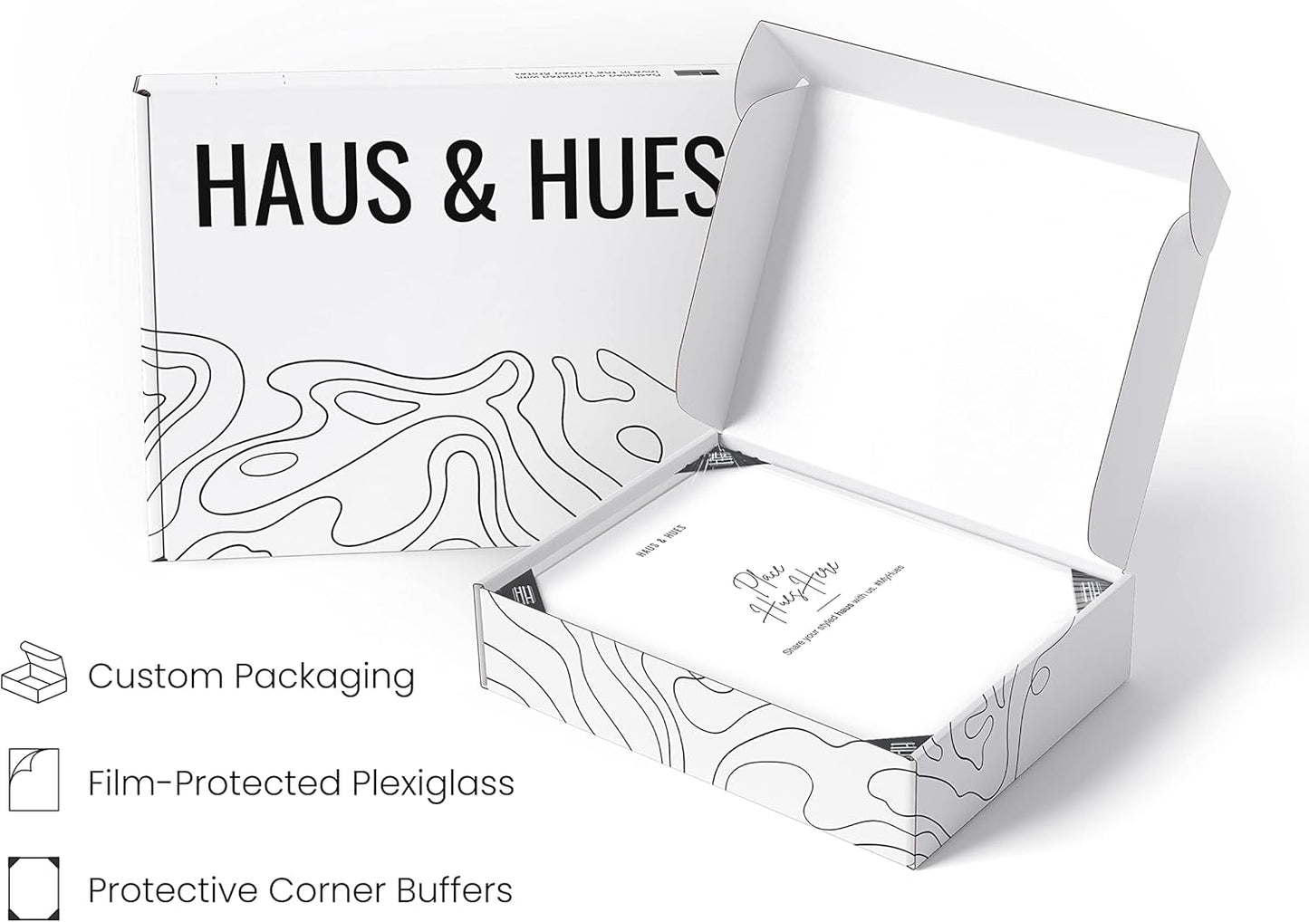 HAUS AND HUES 8.5x11 White Picture Frame - Aluminum Photo Frames for Wall Collage, Shatterproof Plexiglass - Perfect for Diplomas, Documents, Certificates (8.5x11 in, White)