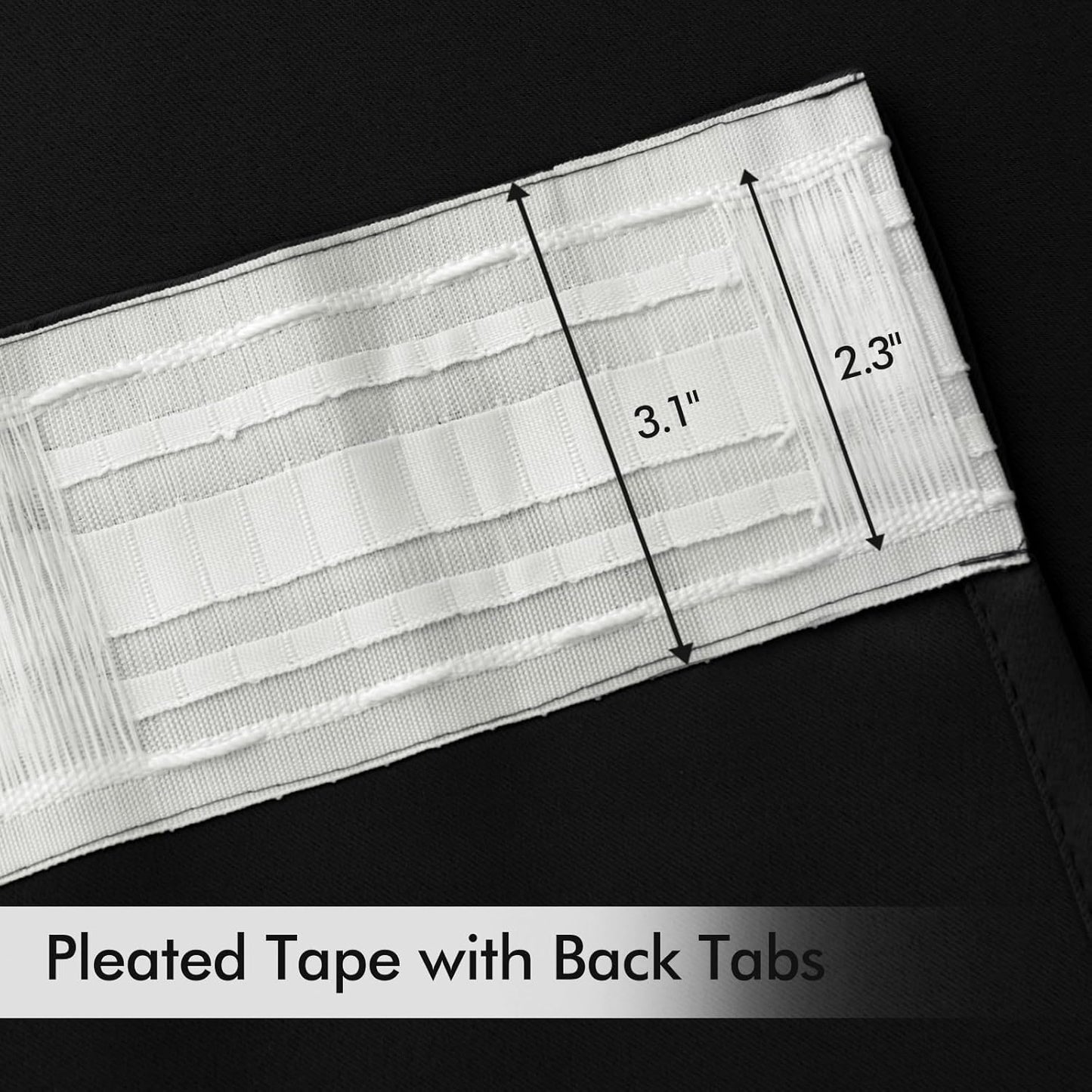 MIULEE Black Back Tab Blackout Curtains 78 Inch Length 2 Panels Set for Living Room Bedroom Privacy, Halloween Rod Pocket/Pinch Pleat Thermal Insulated Room Darkening Pleated Light Blocking Drapes