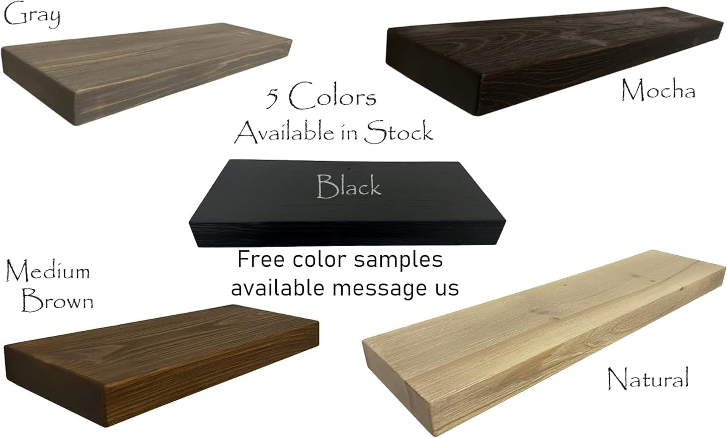joelsantiques 60 Inch Wooden Floating Shelves for Wall - 60x12x2 in - Made of Natural Wood - Long Heavy Duty Rustic Wall Shelves for Bedroom - Perfect for Living Room, Kitchen - Mocha