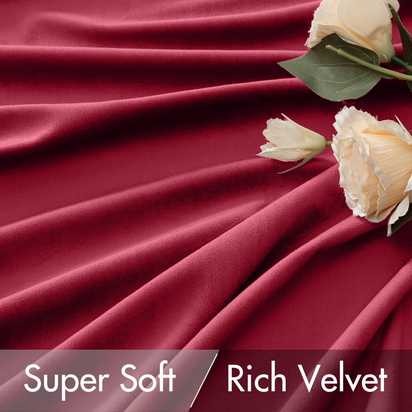 MIULEE Hot Pink Velvet Curtains 84 inches 2 Panels - Luxury Room Darkening Window Drapes for Bedroom Living Room Thermal Insulated Super Soft Blackout, Back Tab Rod Pocket Pinch Pleated, W52 x L84