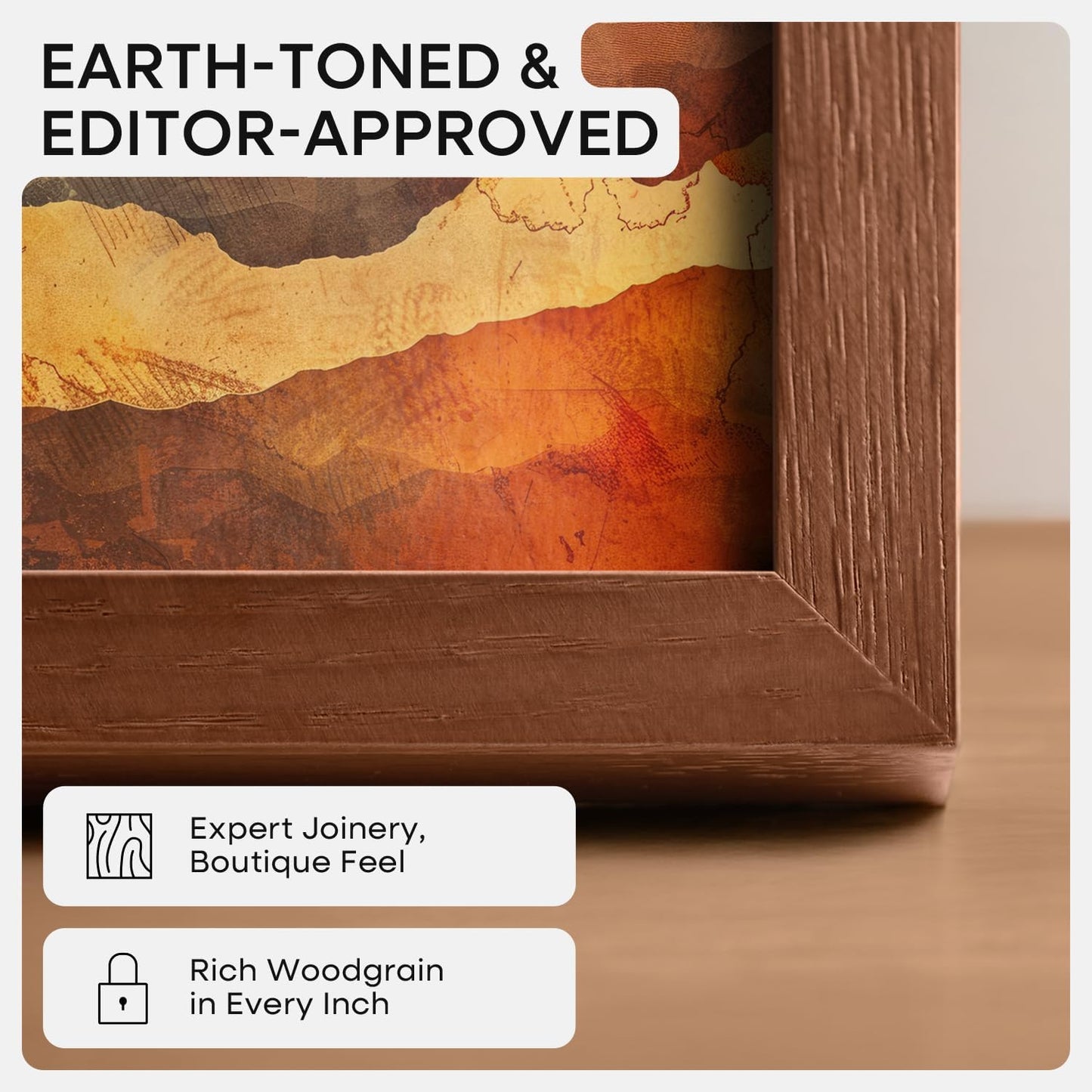 Homeforia 12 x 18 Walnut Wood Frame, High End Dark Oak 12x18 Brown Picture Frame with Mat 8.5x11 Photo, 12 x 18 Wooden Poster Frame Matted to 8.5 x 11, 18x12 Frames, Tempered Glass, Wall Kit, Set of 1
