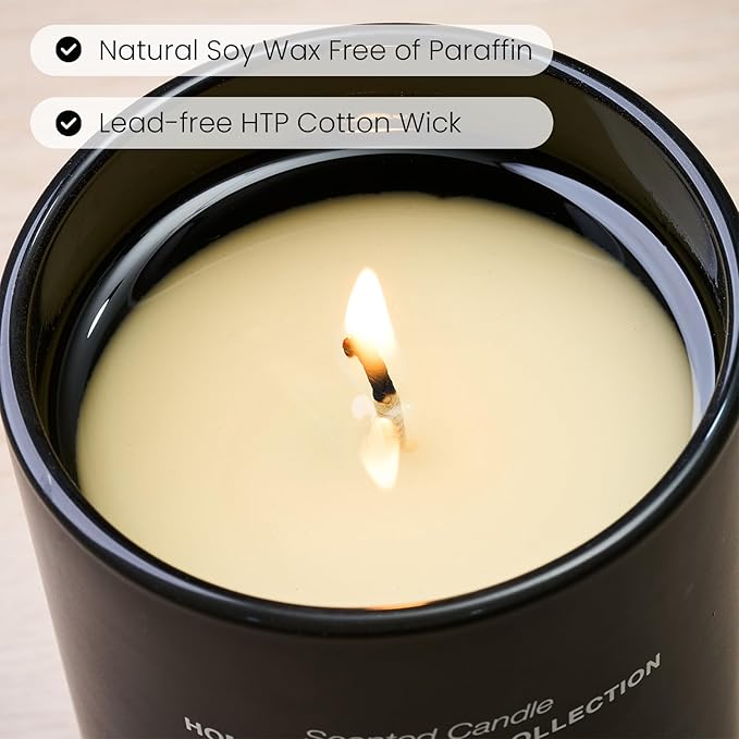 M&SENSE Natural Soy Candle| Oud Wood | 5.3 oz | Minimalist Scented Candle for Relaxation, Gifting, Home Décor | for Bedroom, Office, Party Small