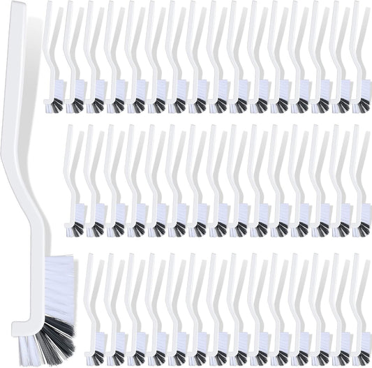 Rtteri 48 Pcs Kitchen Scrub Brush Bulk Plastic Sink Bathroom Cleaning Edge Corner Brush for Household Bottle Dish Tile Lines Window Track Crevice with Stiff Bristle