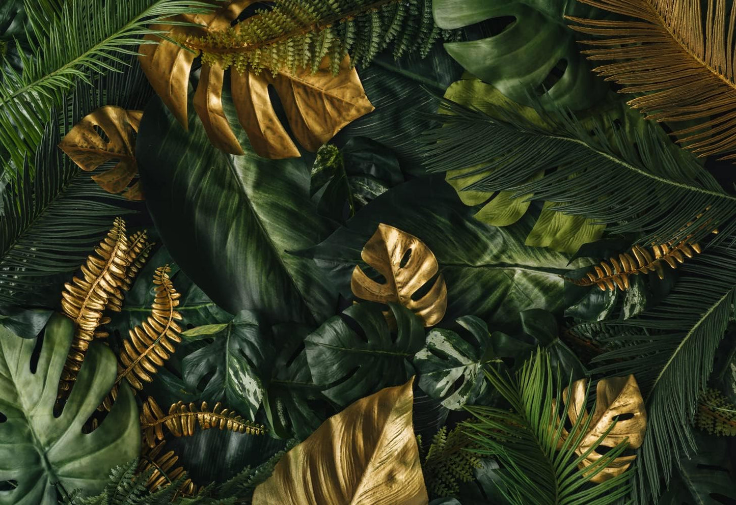 Tropical Wallpaper Jungle Banana Leaf Wall Mural Wallpaper for Living Room (Not Peel n' Stick)