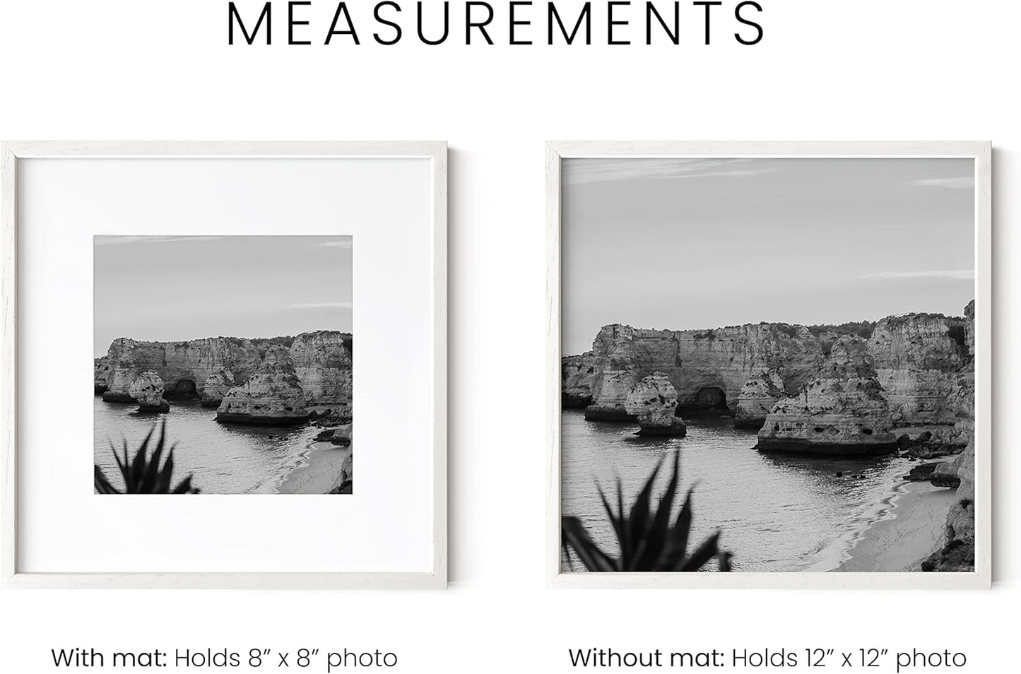 HAUS AND HUES White Square Frame Set of 1-12x12