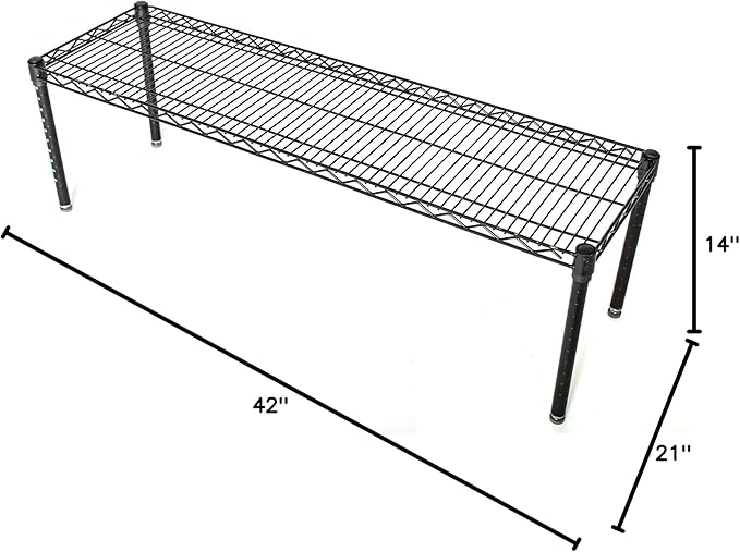Omega Products Corporation 21" Deep x 42" Wide x 14" High Black Stationary Dunnage Rack