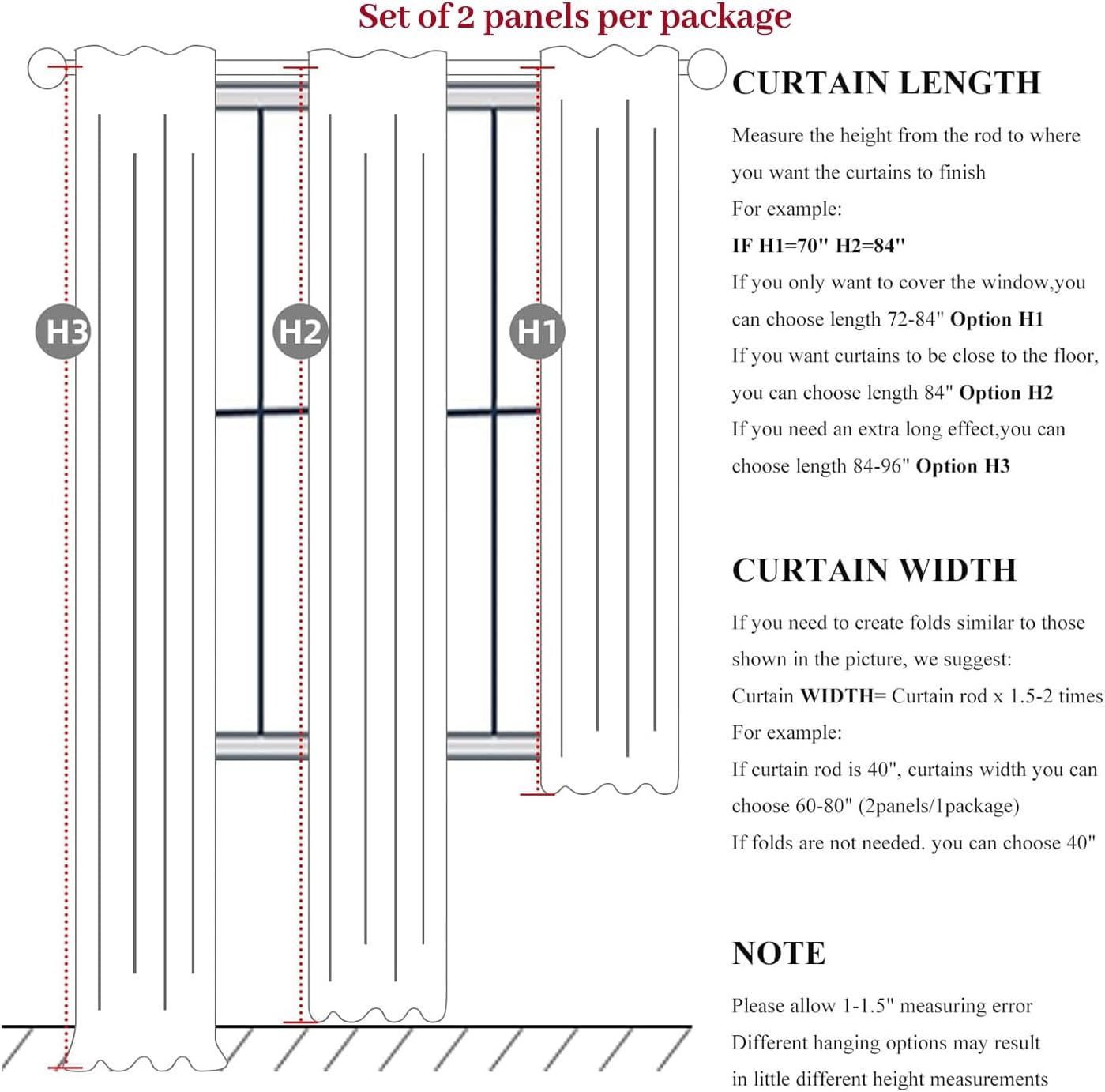 Viral Curtains with Pinch Pleat Clips & Hooks, Grey Taupe Faux Linen Blackout Curtain for Bedroom 102 Inches Long Heavy Drapes Cooling for Summer Heat Sound Deadening Privacy Windows (40"Wx102"Lx2)