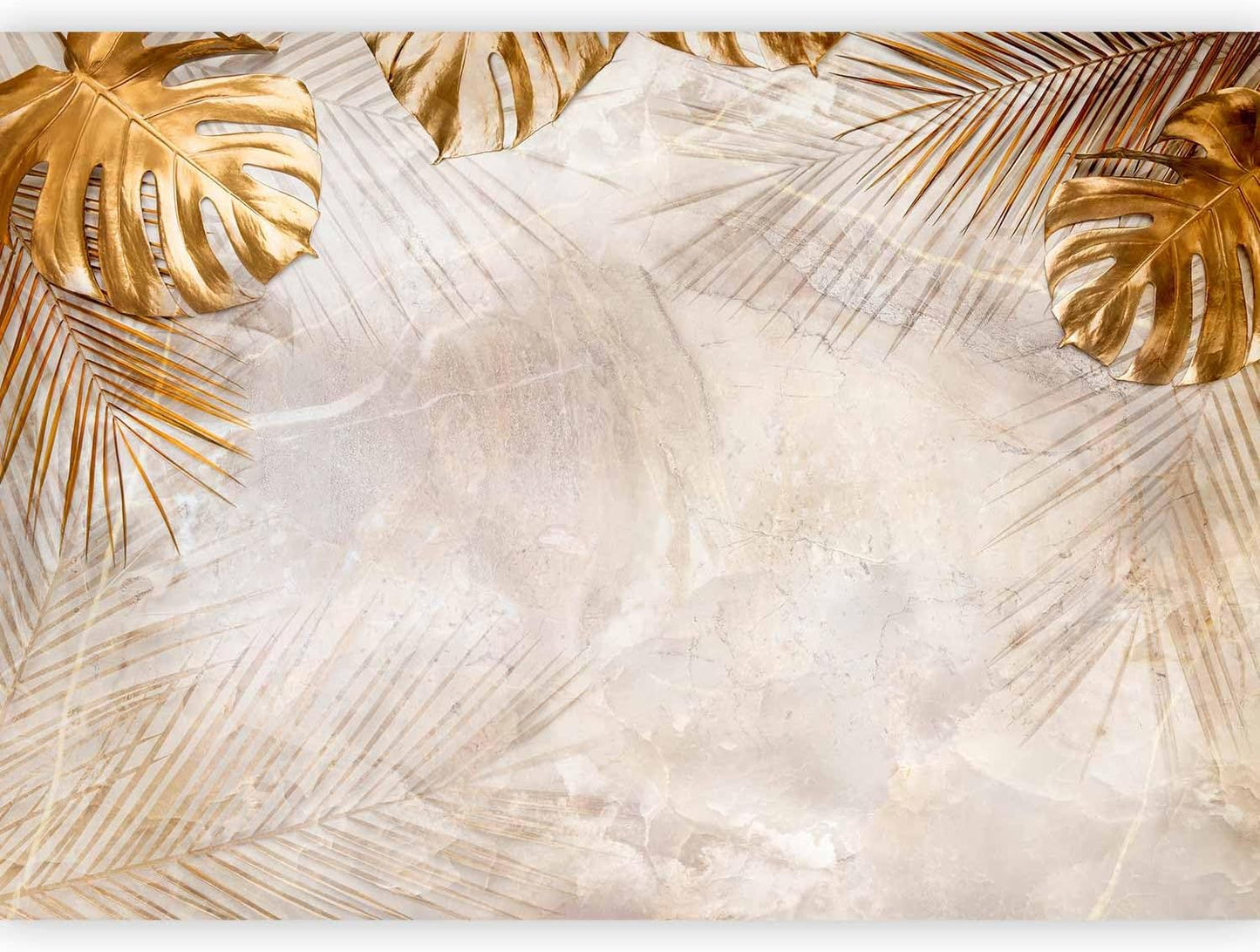 artgeist Premium Wall Mural Tropical Leaves 79x55 in - Non-Woven Wallpaper Fleece Wall Decor Photo Print Picture Image Design Monstera Palm Green Leaves b-C-0788-a-a