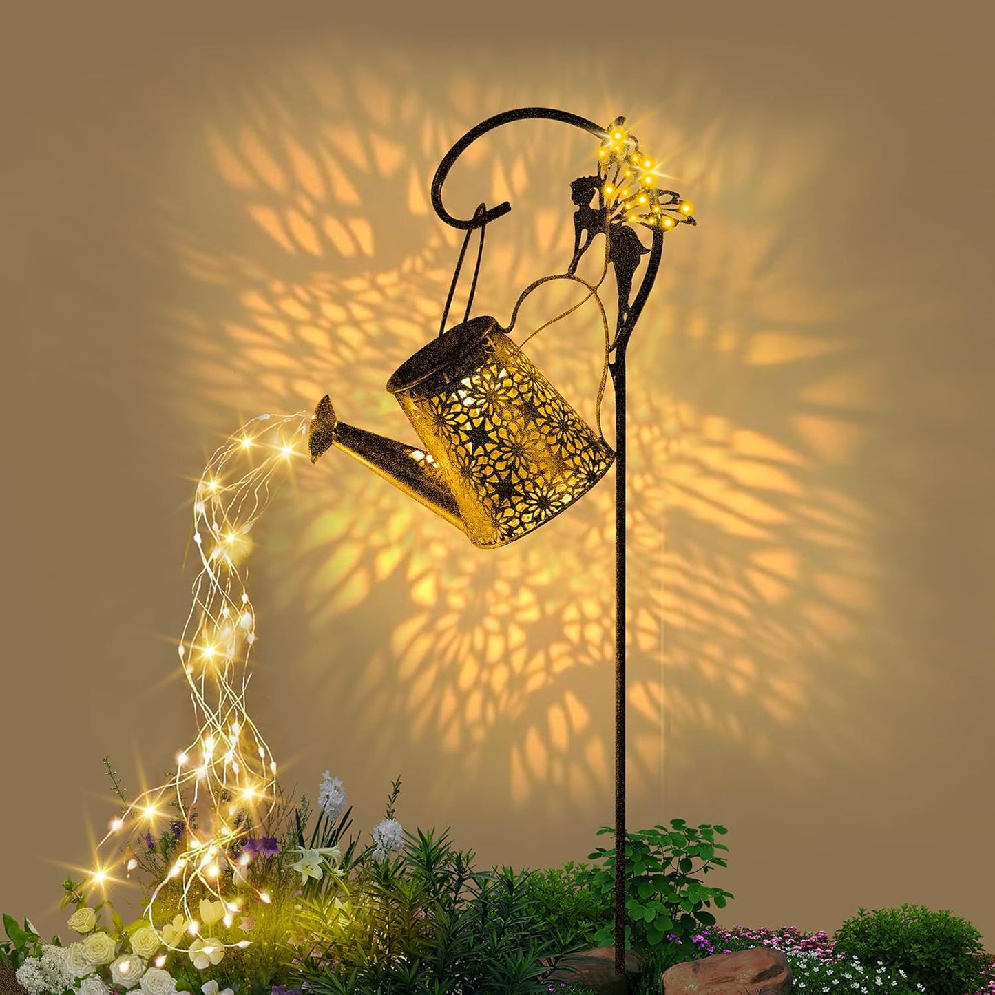 Solar Watering Can Light, Solar Outdoor Decorative,Garden Decor Lights for Yard, IP65 Waterproof Hanging Lantern Landscape Lights, Garden Gifts for Mom, Grandma Women Birthday