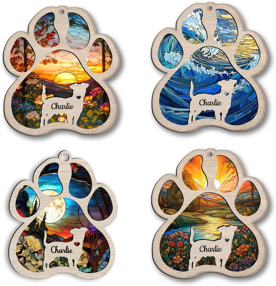 Personalized Maltese Suncatcher Dog Memorial Gifts, Custom Maltese Ornament Christmas Tree, Pet Remembrance Gift, Loss of Dog Sympathy Gift, Pets Memorial Ornament, Pet Loss Suncatcher
