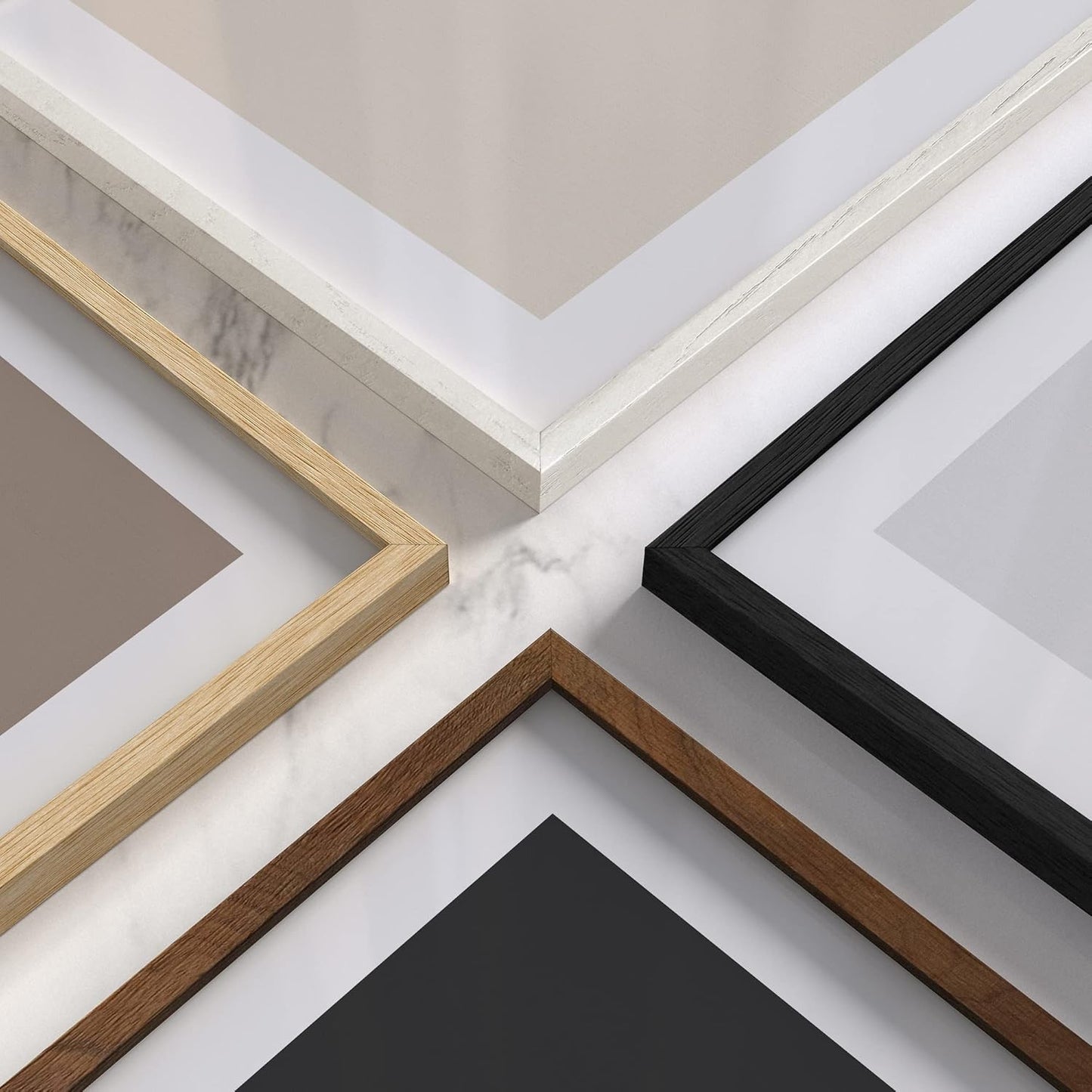 HAUS AND HUES Beige Oak Wood 11x14 Picture Frame - Modern Wood Wall Art Display - Lightweight 11x14 Frame for Art Prints, Photos, Posters - Ready-to-Hang Vertically & Horizontally