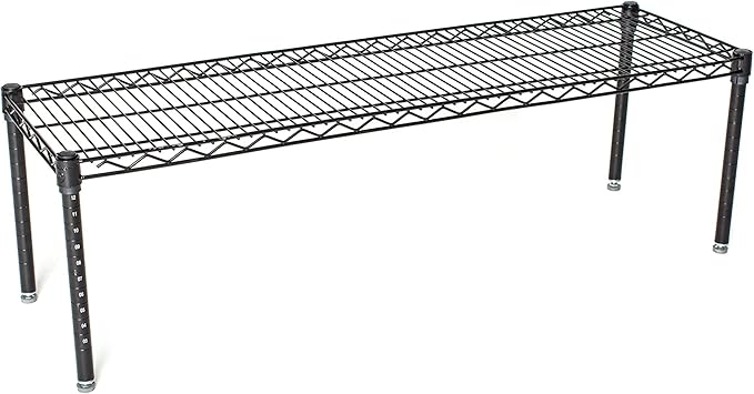 Omega Products Corporation 21" Deep x 48" Wide x 14" High Black Stationary Dunnage Rack