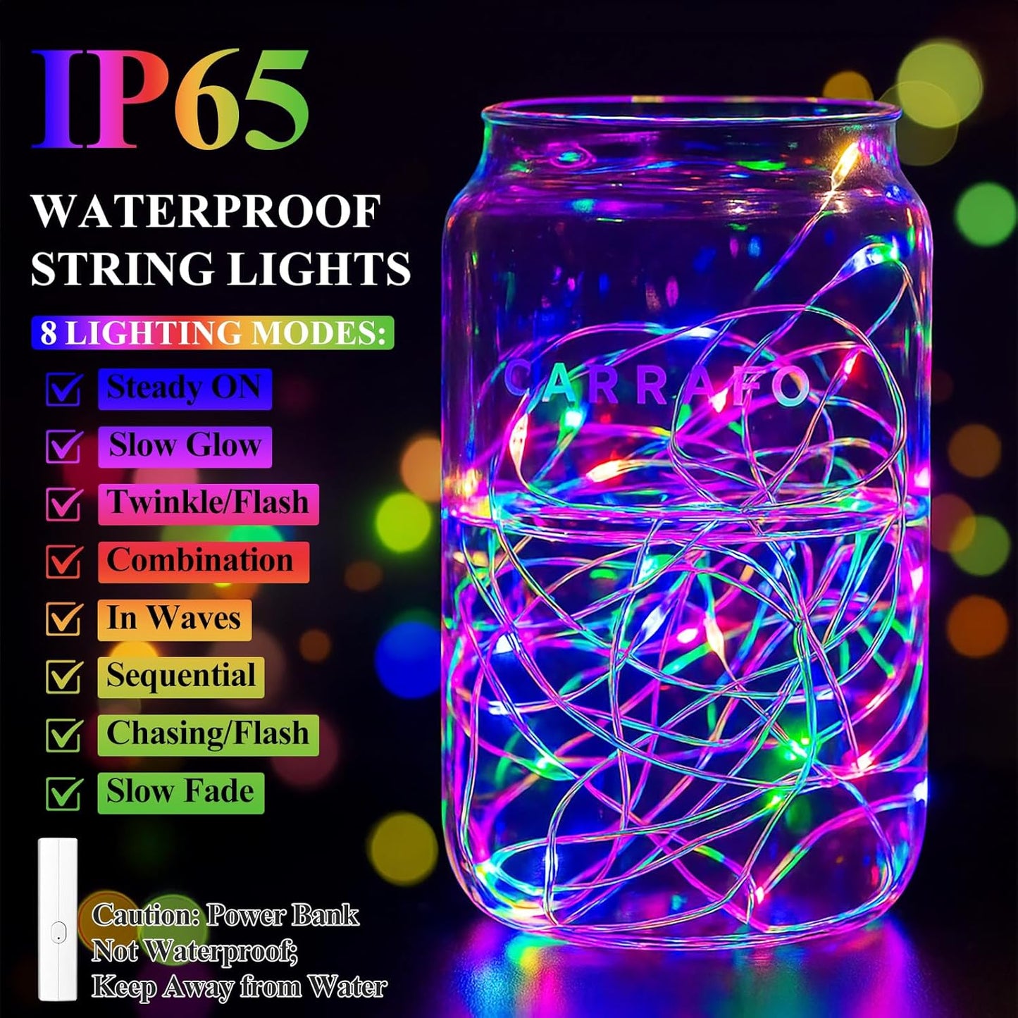Lakumu Battery Operated String Lights, Twinkle Lights with Timer, Mini LED Fairy Lights for Bedroom, Christmas Decorations, Wedding, Vine, Centerpiece Table Decor (5M/16FT Multicolor)