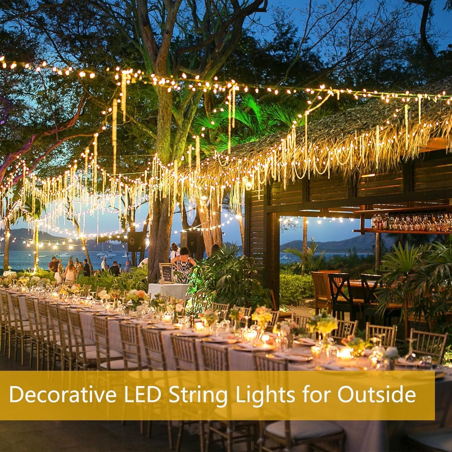 6-Pack Solar String Lights Outdoor, Extra-Long 600LED Fairy Lights Waterproof, Solar Twinkle Lights Copper Wire 8 Modes Fairy Twinkle Light for Xmas Tree Garden Party Wedding (Warm White)