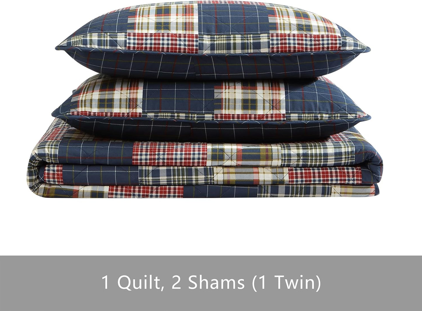 Eddie Bauer Poppy & Fritz Compass Cotton Blue 4 Piece Sheet Set-Full