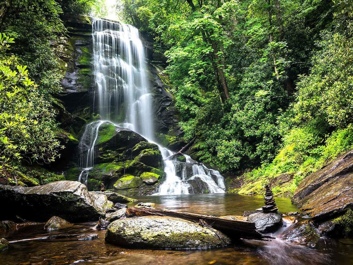 195''x120''Cascading Waterfalls in Forest Wall Mural Large Wallpaper Mural Wall Decor for Bedroom, Living Room, Kids Room(Not Self-Adhesive)