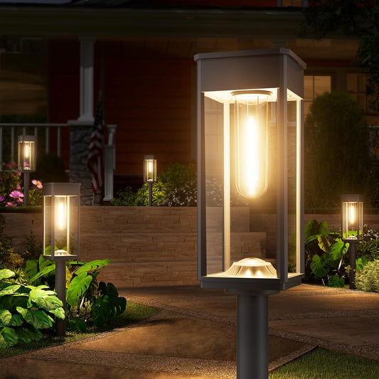 8 Pack Bright Solar Pathway Lights Outdoor,IP65 Waterproof Auto On/Off Solar Garden Light Path Lights Solar Powered for Outside Yard Path Lawn Walkway Driveway Landscape Lighting Patio Decor