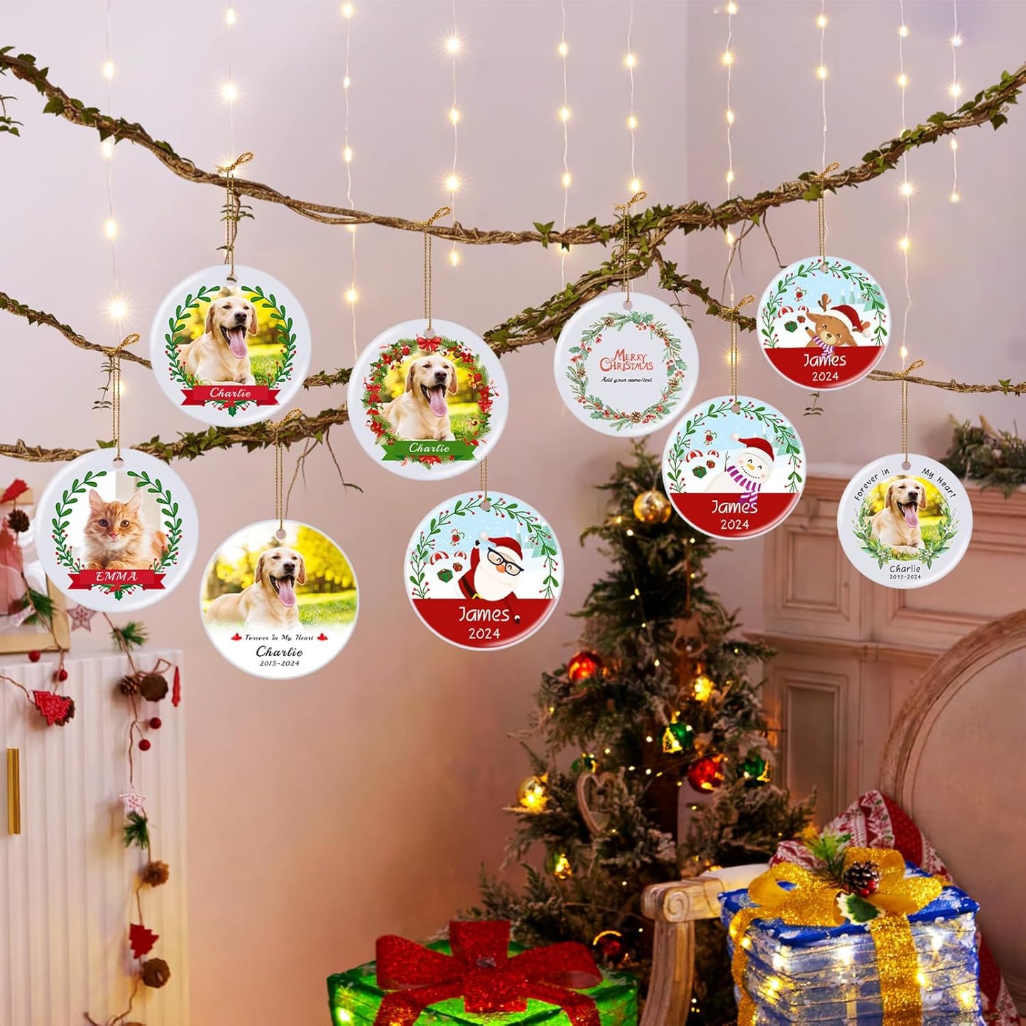 Personalized Pet Memorial Ornament, Custom Photo, Name & Dates, Dog Memorial Gifts for Loss of Dog, Cat, Customized Sympathy Keepsake Ornaments 2025