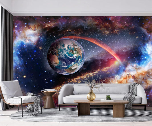 -Colorful Star Bright Star Bedroom Living Room Wallpaper XT13 M 140" x 91"