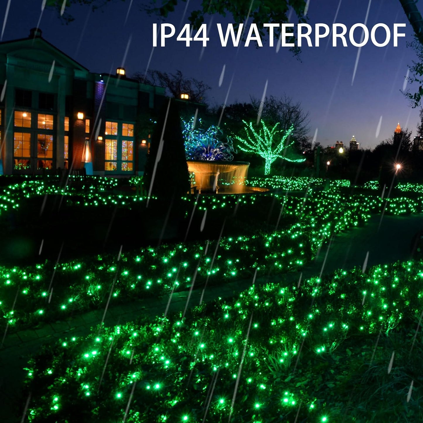 Dazzle Bright Fairy Lights Battery Operated, 2 Pack Total 40FT 120LED Silver Wire Waterproof String Lights, Christmas St. Patrick's Day Decorations for Indoor Outdoor Bedroom Yard Decor, Green
