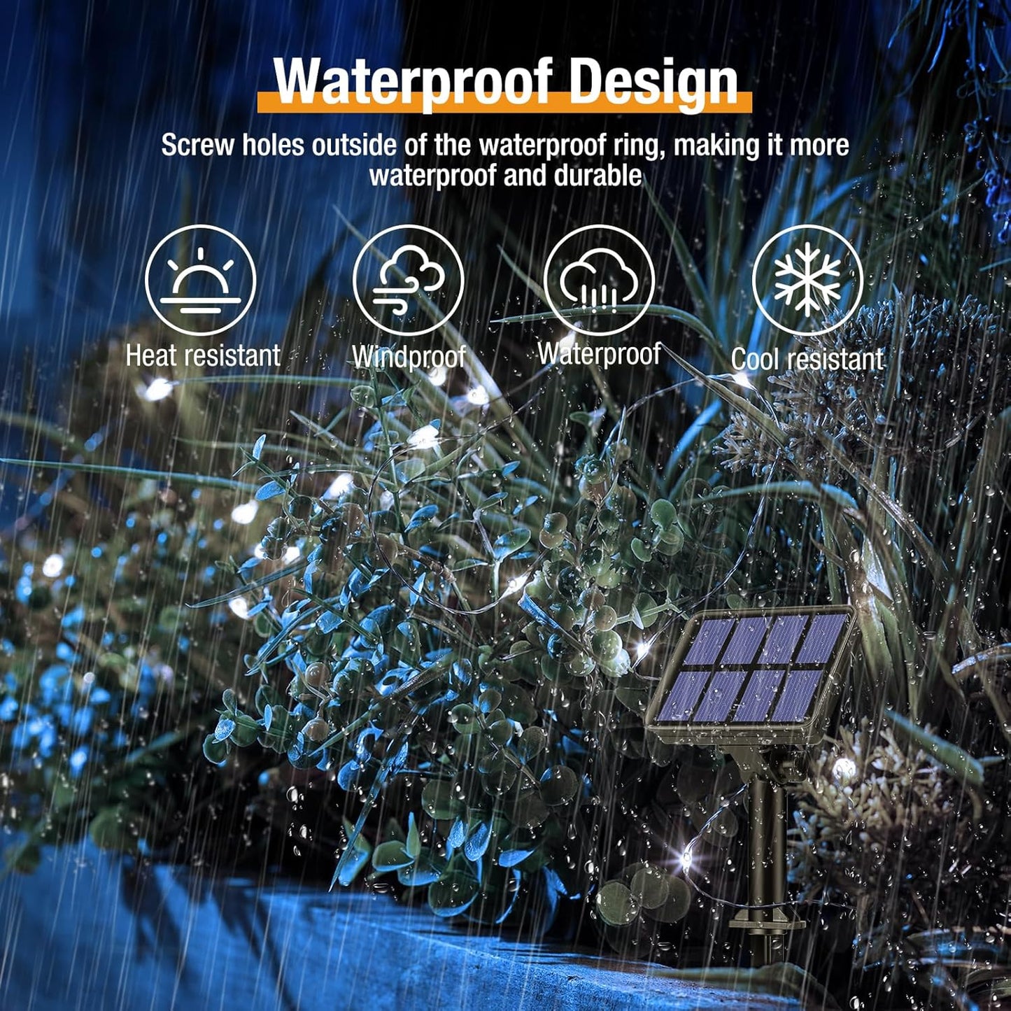 btfarm 8 Pack Solar String Lights Outdoor, Total 640LED 264FT Solar Fairy Lights Waterproof 8 Modes, Copper Wire Twinkle Lights Solar for Outside Garden Patio Tree Xmas Wedding Party Decor, Cool White