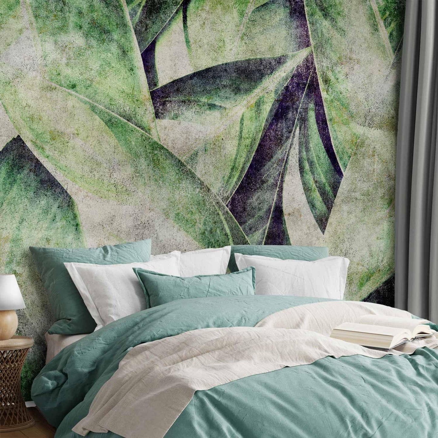 artgeist Wall Mural Tropical Leaves 79x55 in - XXL Non-Woven Wallpaper Fleece Wall Decor Photo Print Picture Image Design Jungle Nature Botanical b-C-0844-a-a